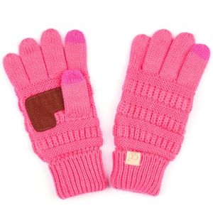 C.C Kids Cable Knit Anti-Slip Touchscreen Gloves